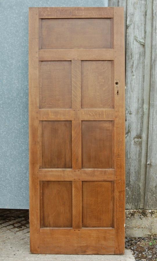 DI0686 A RECLAIMED ANTIQUE OAK AND PINE INTERNAL PANELLED DOOR
