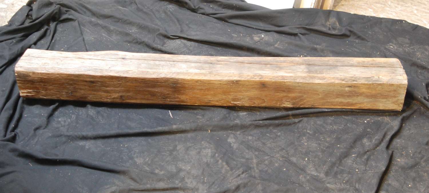 M1328 AGED RECLAIMED OAK BEAM FOR INGLENOOK FIRE OR HOME PROJECT