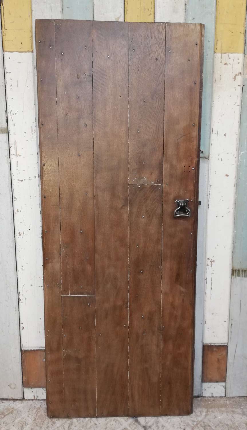 DI0704 A VERY OLD RUSTIC RECLAIMED INTERNAL OAK PLANK DOOR