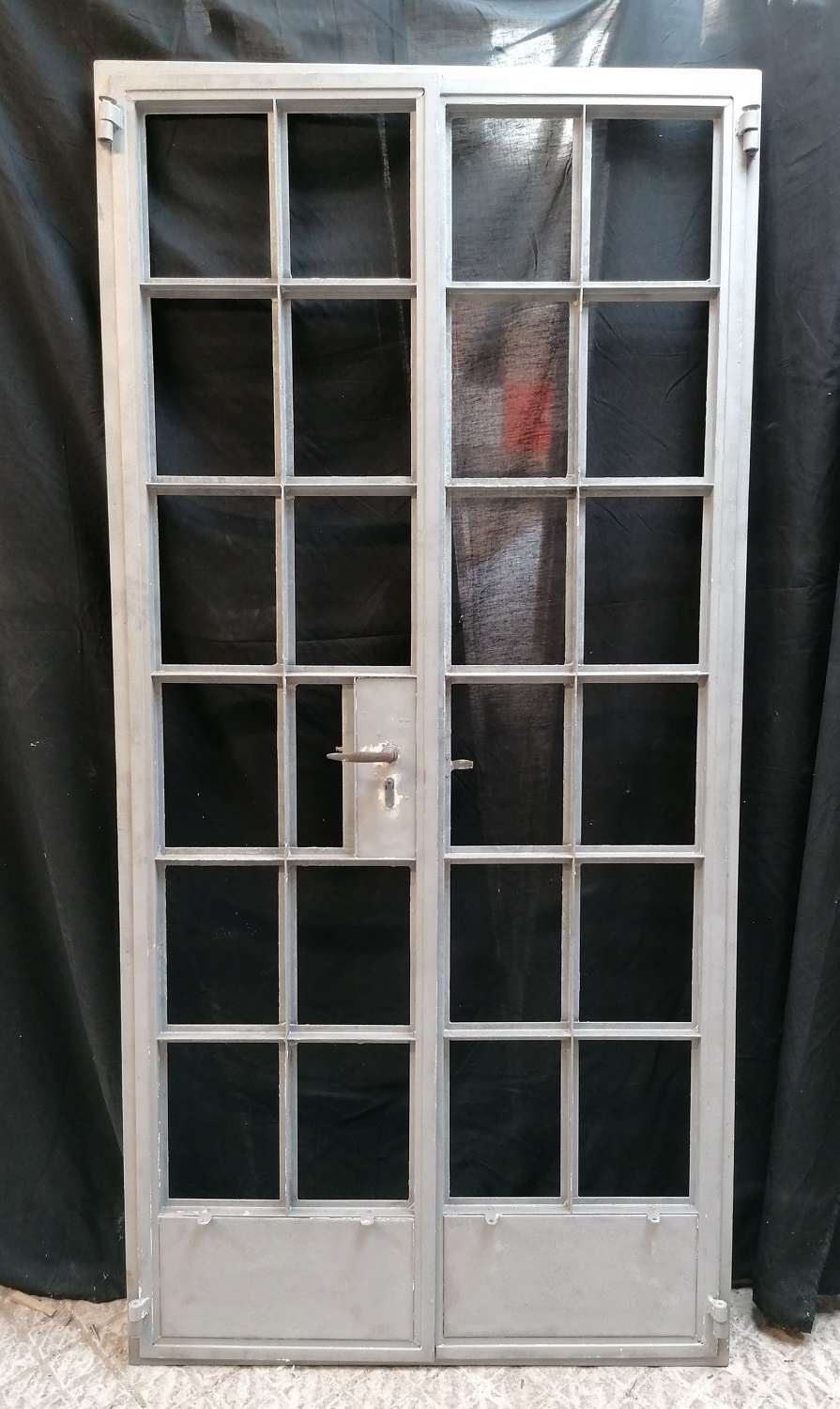 DP0296 A PAIR OF RECLAIMED INTERNAL CRITTALL DOORS AND FRAME
