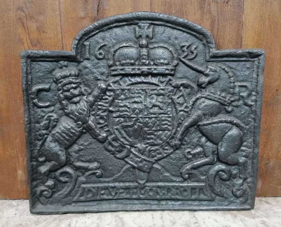FB0063 ATTRACTIVE RECLAIMED VINTAGE REPRODUCTION CAST IRON FIRE BACK