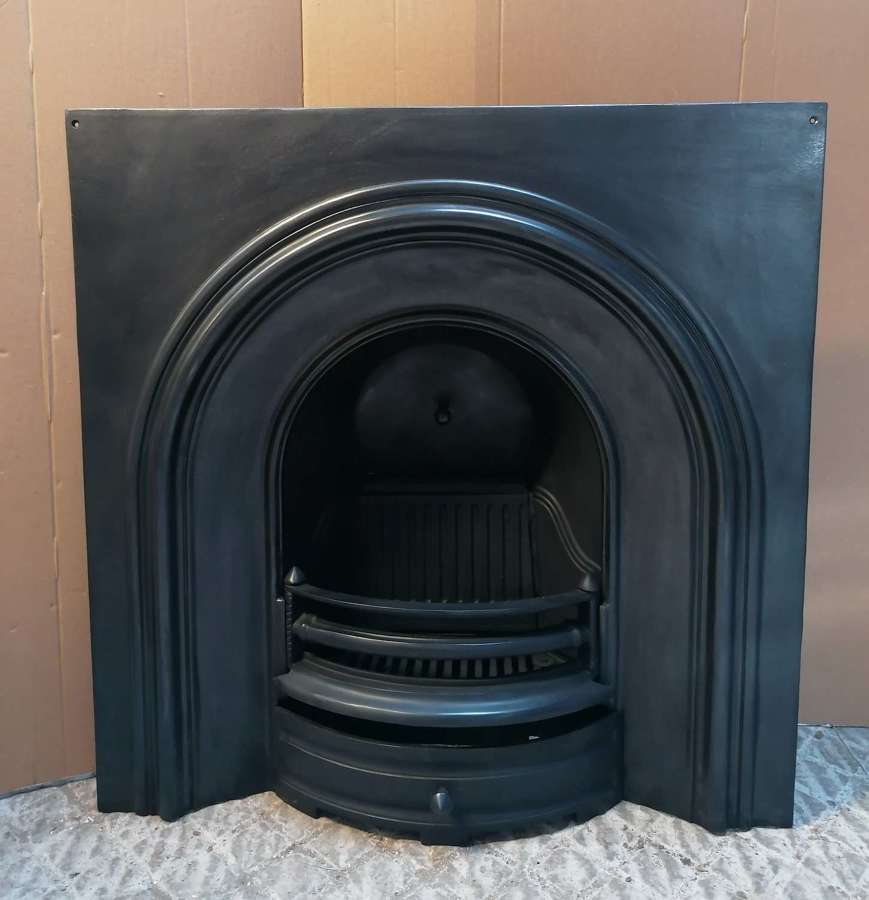 FI0056 RECLAIMED REPRODUCTION GALLERY CAST IRON ARCHED FIRE INSERT