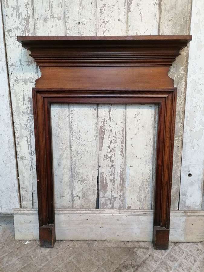 FS0175 A RECLAIMED EDWARDIAN ARTS AND CRAFTS OAK FIRE SURROUND