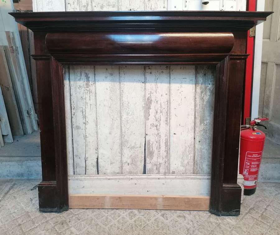 FS0183 A RECLAIMED ANTIQUE MAHOGANY FIRE SURROUND