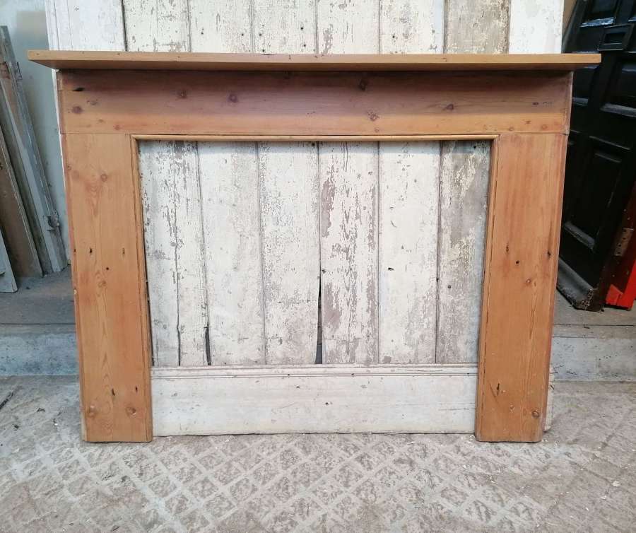 FS0185 A LARGE RECLAIMED ANTIQUE PINE FIRE SURROUND