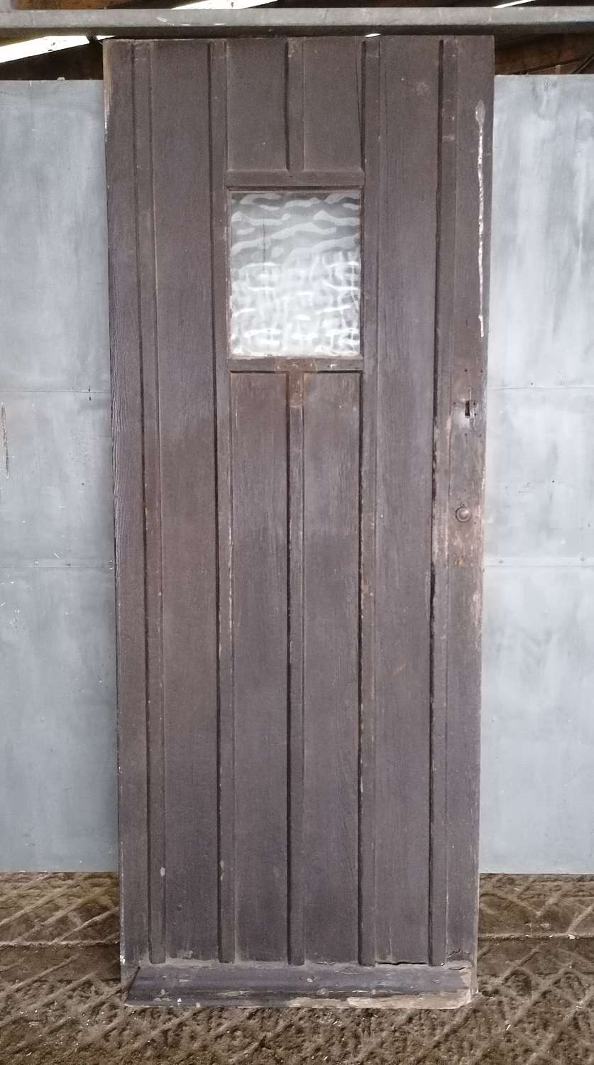 DE0924 A RECLAIMED PITCH PINE COTTAGE EXTERNAL DOOR