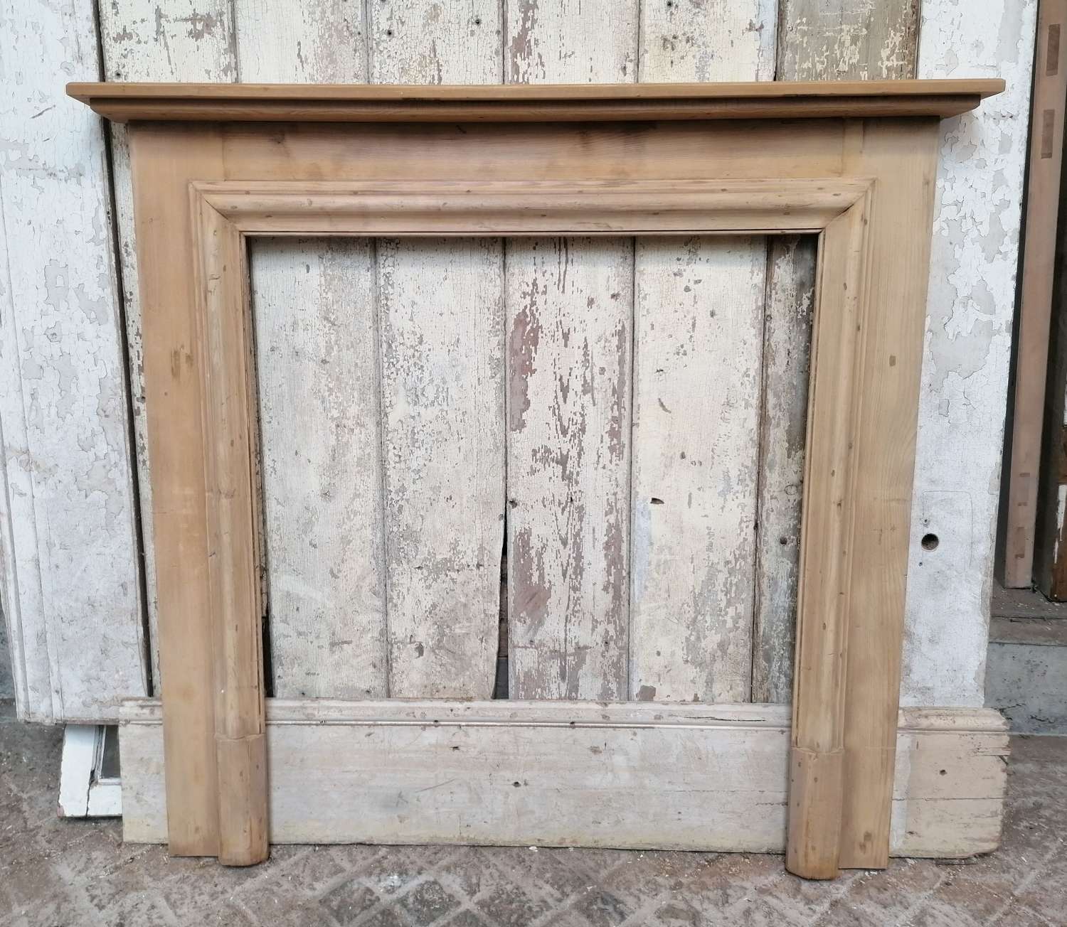FS0213 A RECLAIMED STRIPPED PINE FIRE SURROUND