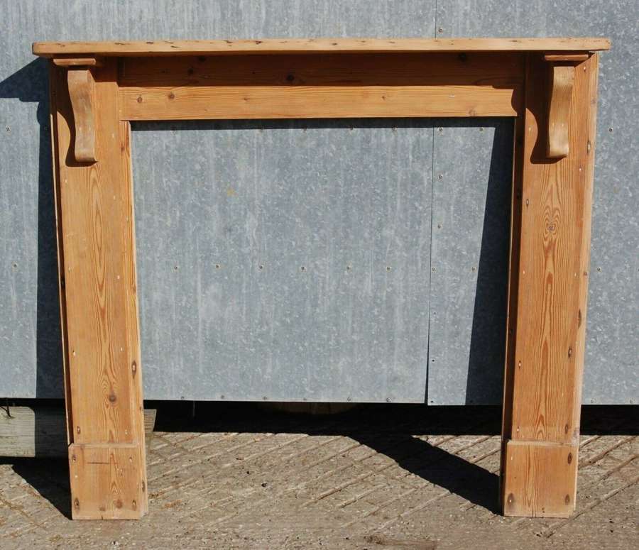 FS0083 A RECLAIMED RUSTIC STRIPPED PINE FIRE SURROUND
