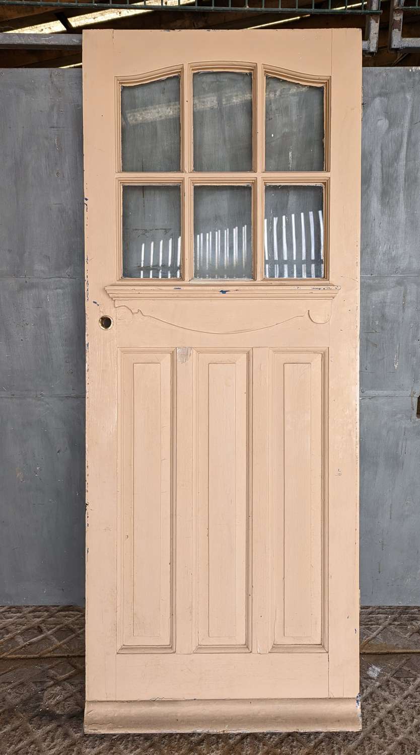 DB0731 AN EDWARDIAN PINE DOOR FOR EXTERNAL / INTERNAL USE