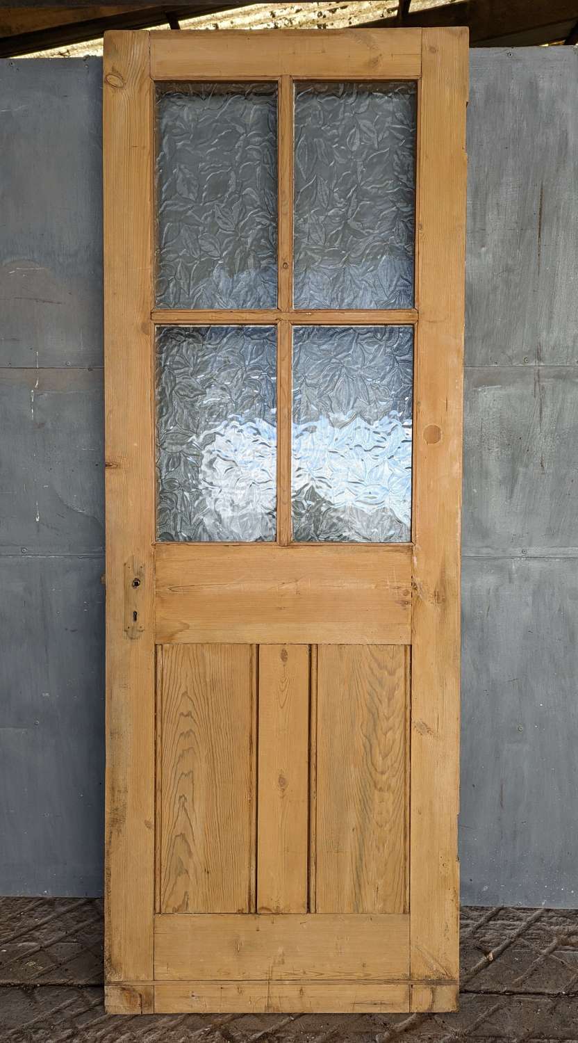 DI0811 A RECLAIMED VICTORIAN PINE INTERNAL GLAZED COTTAGE DOOR
