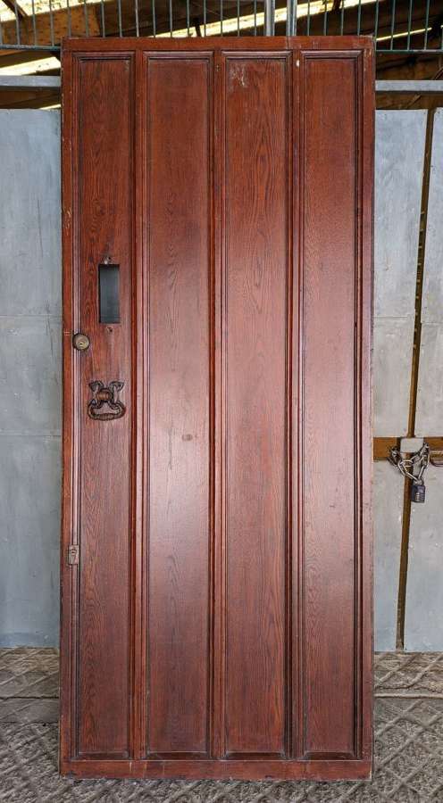 DE0963 A RUSTIC RECLAIMED HEAVY OAK EXTERNAL DOOR