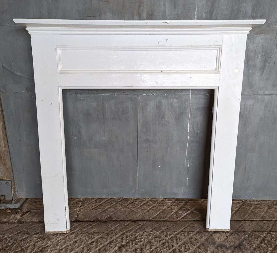 FS0236 A RECLAIMED ANTIQUE PAINTED PINE FIRE SURROUND