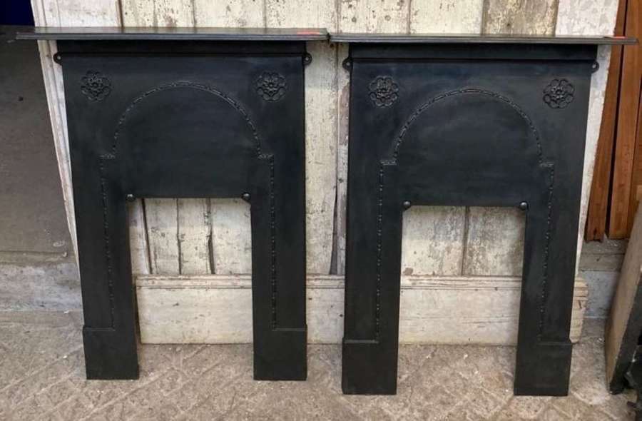 FS0240 ONE RECLAIMED CAST IRON FIRE SURROUND C.1950 SOLD SEPERATELY