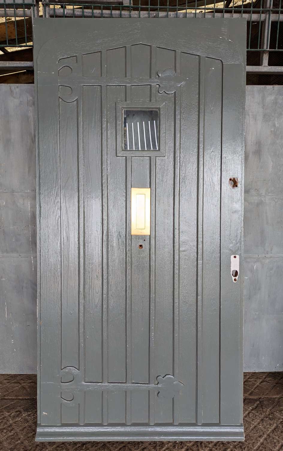DE0982 LARGE RECLAIMED ARTS & CRAFTS STYLE EXTERNAL DOOR