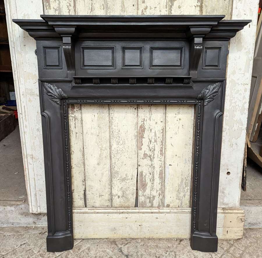 FS0255 A VINTAGE REPRODUCTION CAST IRON FIRE SURROUND FOR WOOD BURNER