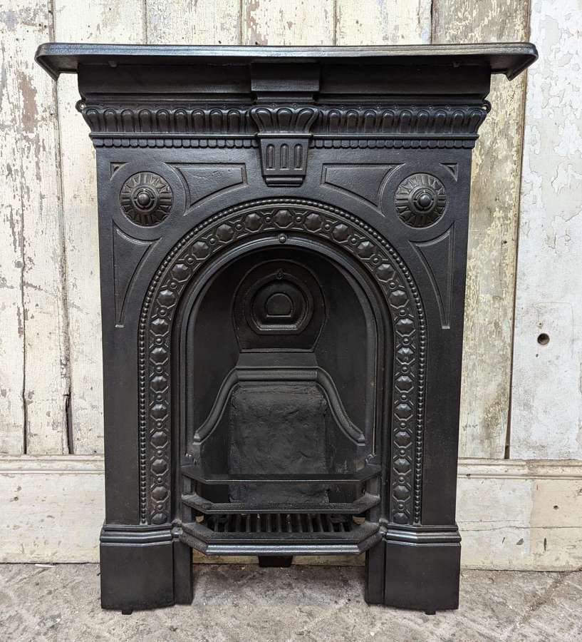 FC0217 A RECLAIMED ANTIQUE CAST IRON BEDROOM COMBINATION FIRE
