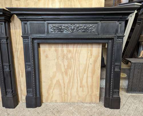 FS0339 RECLAIMED VICTORIAN CAST IRON FIRE SURROUND 2 AVAILABLE SOLD SEPERATELY
