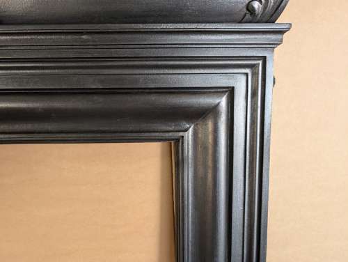 FS0356 VERY LARGE ELEGANT RECLAIMED VICTORIAN CAST IRON FIRE SURROUND