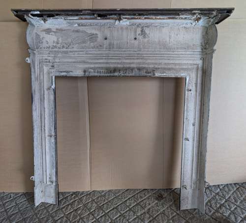 FS0356 VERY LARGE ELEGANT RECLAIMED VICTORIAN CAST IRON FIRE SURROUND