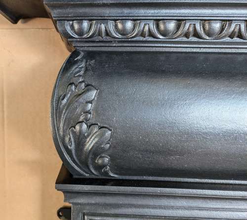 FS0356 VERY LARGE ELEGANT RECLAIMED VICTORIAN CAST IRON FIRE SURROUND