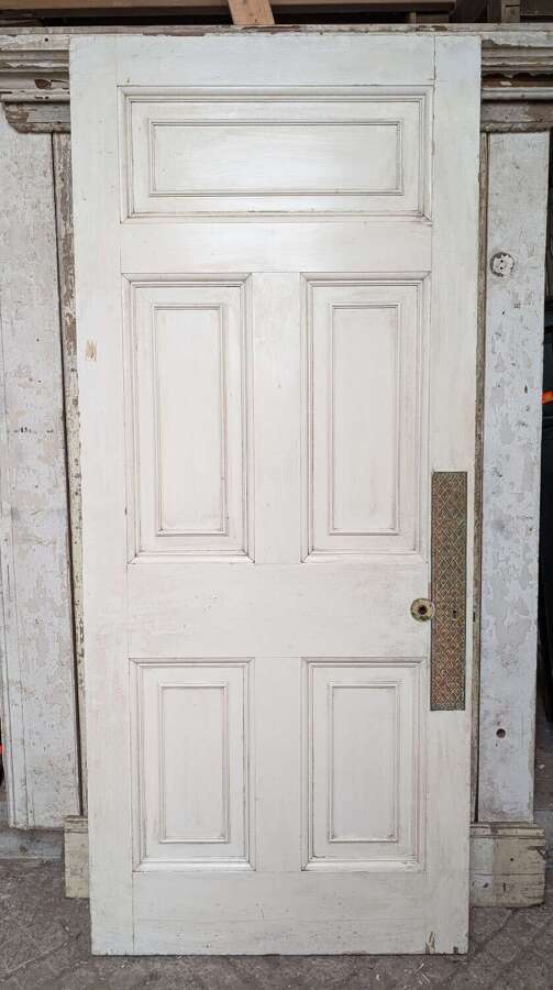 DB0500 A RECLAIMED 5 PANEL PINE DOOR FOR INTERNAL / EXTERNAL USE
