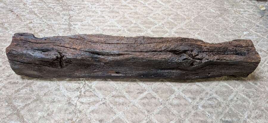 M2139 RUSTIC OLD RECLAIMED OAK BEAM FOR PROJECT / MANTEL OVER WOOD BURNER