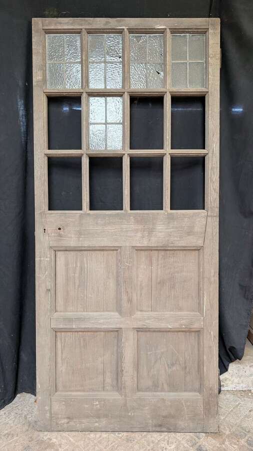 M2144 RECLAIMED ANTIQUE PINE OLD DOOR FOR SCREEN / POSSIBLE MIRROR / DECOR ITEM