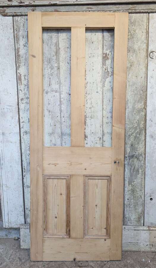 DI1034 RECLAIMED STRIPPED PINE 4 PANEL INTERNAL DOOR FOR GLAZING