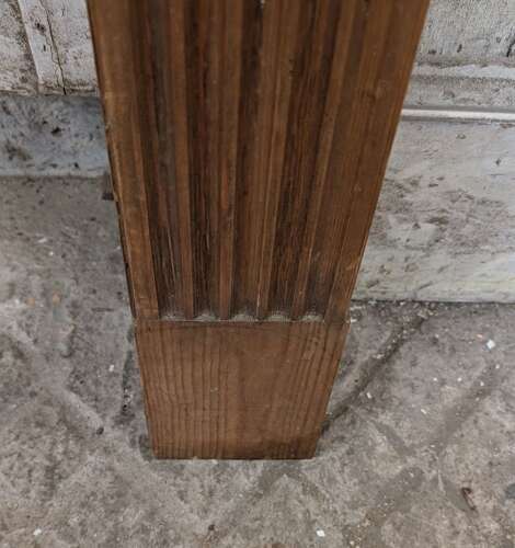 FS0449 A LARGE RECLAIMED REPRODUCTION CARVED PINE FIRE SURROUND