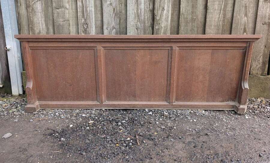 M2237 A RECLAIMED OAK PEW FRONTAL FOR PROJECT / BED HEAD ETC