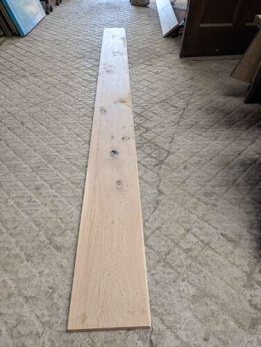 M2329 SOLID OAK PLANKS, FLOOR BOARDS, 23cm x 300cm x 2.2cm. T & G.