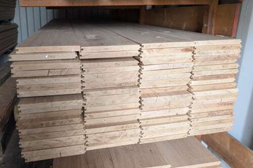 M2329 SOLID OAK PLANKS, FLOOR BOARDS, 23cm x 300cm x 2.2cm. T & G.