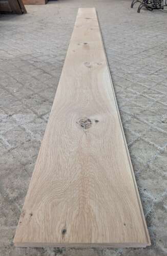 M2329 SOLID OAK PLANKS, FLOOR BOARDS, 23cm x 300cm x 2.2cm. T & G.