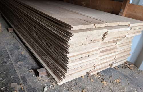 M2330 SOLID OAK PLANKS, FLOOR BOARDS, 28cm x 300cm x 2.2cm. T & G.