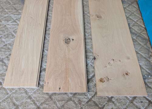 M2330 SOLID OAK PLANKS, FLOOR BOARDS, 28cm x 300cm x 2.2cm. T & G.