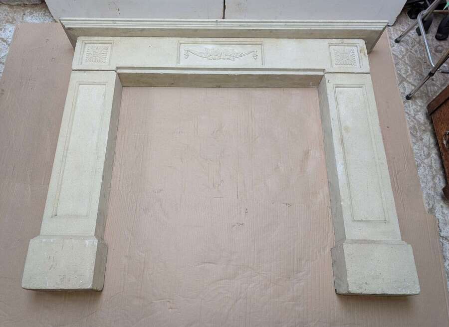 FS0478 A RECLAIMED DECORATIVE STONE FIRE SURROUND