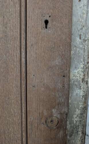 DB0798 A RECLAIMED SOLID OAK INTERNAL / EXTERNAL DOOR