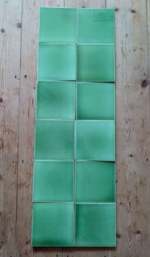 M2381 A SET OF 12 RECLAIMED ANTIQUE FIRE TILES